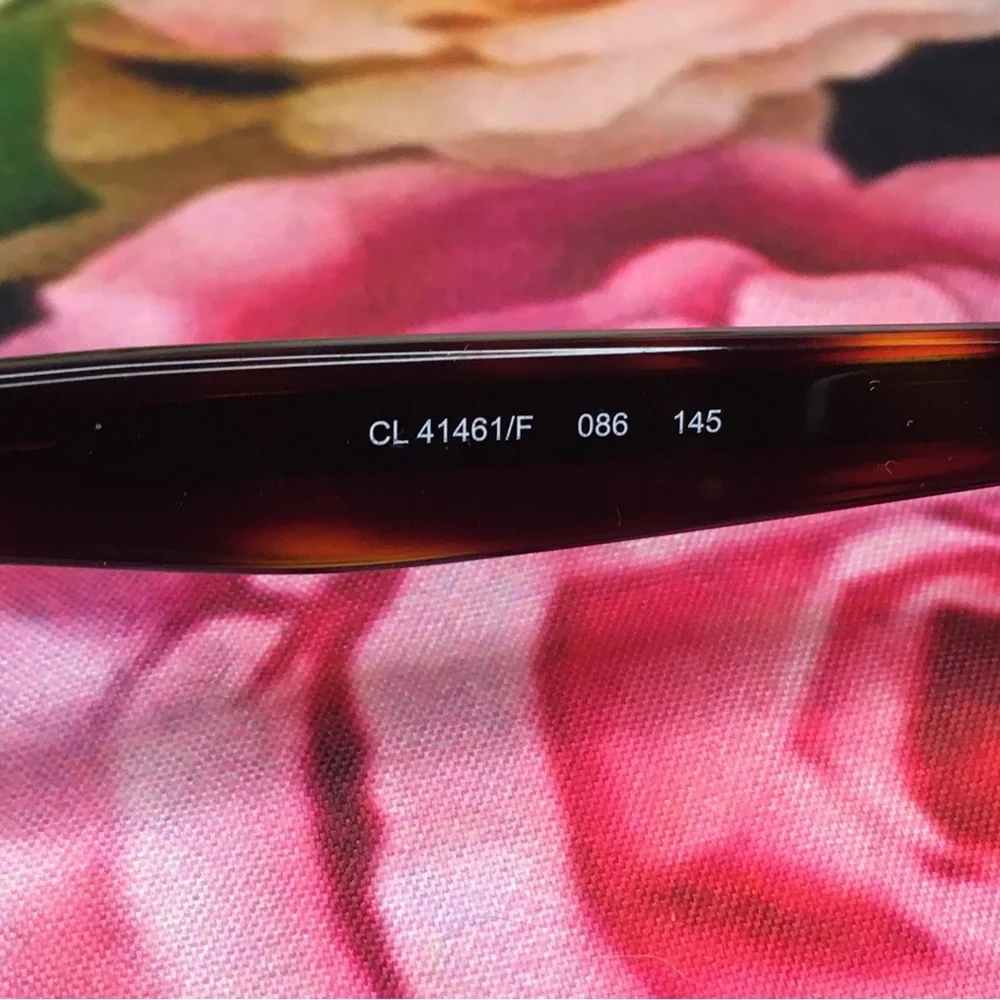 CELINE Two dots round Orange & Black tortoise acetate frames CL41461 F 086 145